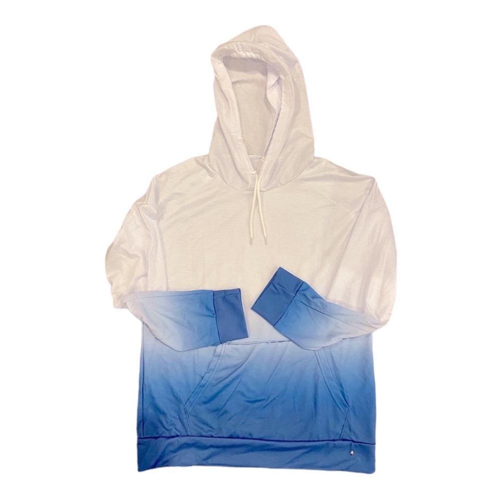Lightweight ombré hooded sweatshirt